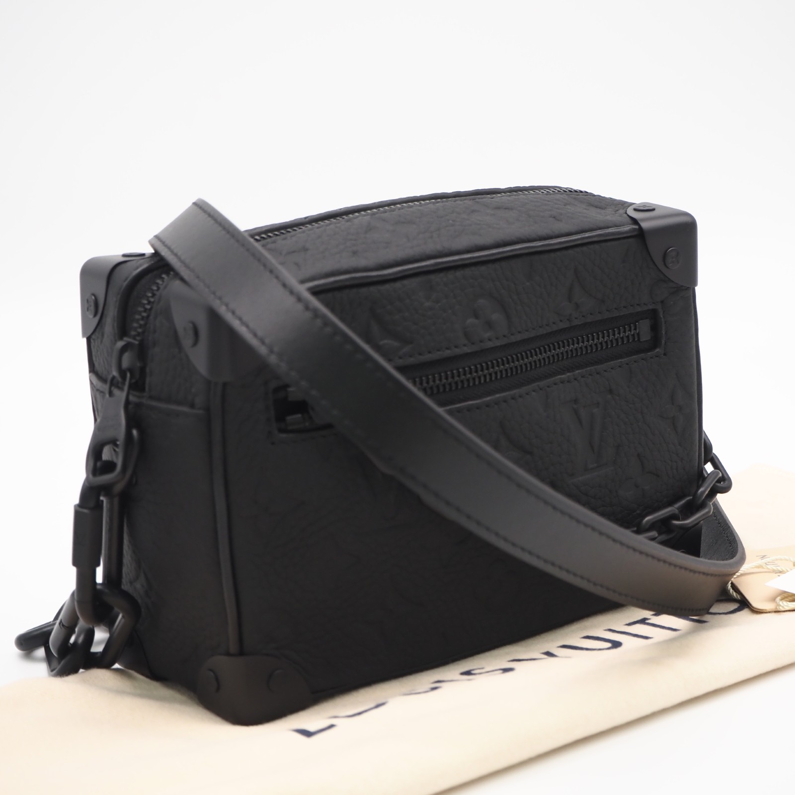 ★3日以内返品可★ 美品 LOUIS VUITTON ルイ・ヴィトン トリヨン ミニ ホンブルグ帽ブート M55702 ショルダーバッグ 黒いこと トリヨンレザー メンズ【中古】