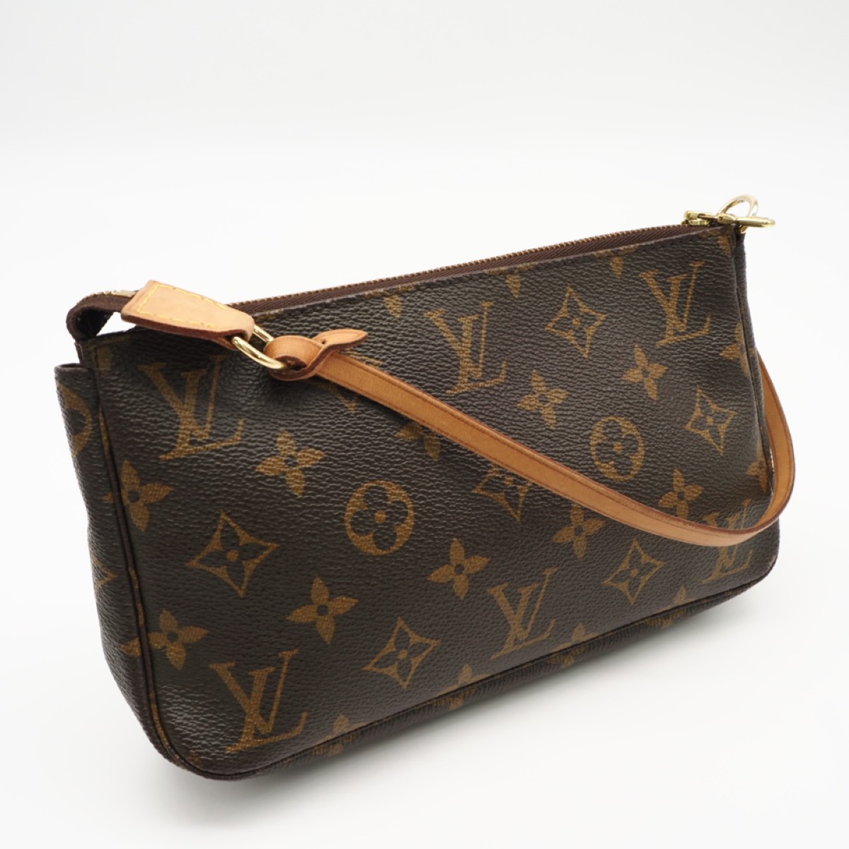 ★3日以内返品可★ LOUIS VUITTON ルイ・ヴィトン モノグラム ポシェットアクセソワール M51980 ポーチ ブラウン コーティングキャンバス レザー レディース【中古】|リユースショップ BICLOCK