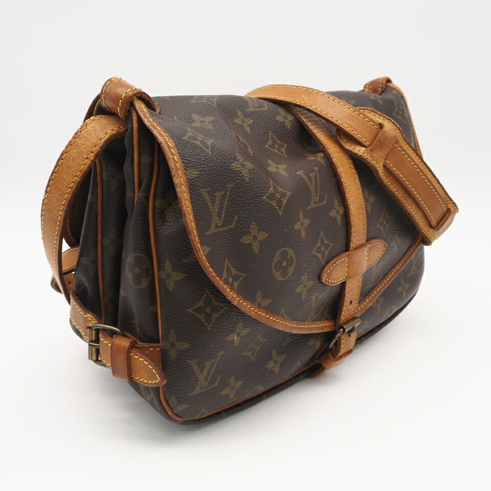 ★3日以内返品可★ LOUIS VUITTON ルイ・ヴィトン モノグラム ソミュール30 M42256 ショルダーバッグ ブラウン ベージュ コーティングキャンバス レザー レディース【中古】｜リユースショップ BICLOCK