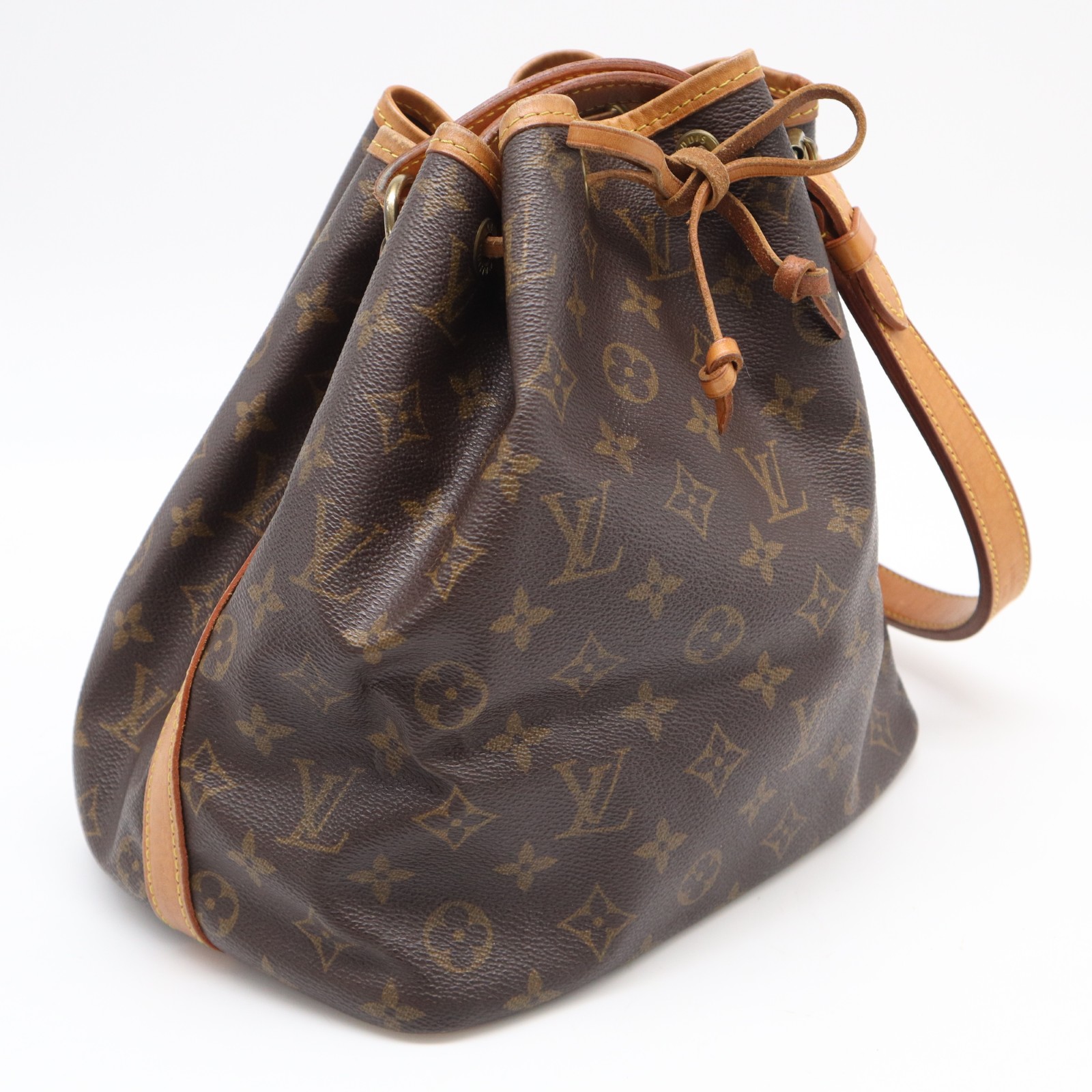 ★3日以内返品可★ LOUIS VUITTON ルイ・ヴィトン モノグラム プチノエ M42226 ハンドバッグ ブラウン コーティングキャンバス レザー レディース【中古】|リユースショップ BICLOCK