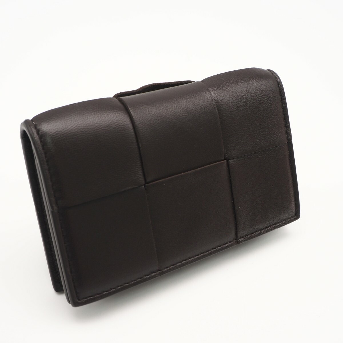 ★3日以内返品可★ 極美品 BOTTEGAVENETA ボッテガヴェネタ テープ 二つ折り歌留多容れもの 651396 歌留多容れもの 赤銅色 子ヒツジひと肌 メンズ【中古】