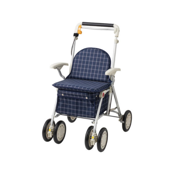 ウィズワン シルバーカー 【4/4～4/10限定 500円OFFクーポン】 SP紺 ヘルスバッグS 歩行補助 折りたたみ 座れる 敬老 軽量 手押し車 買い物 カート シニア 介護