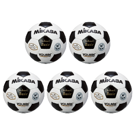 サッカーボール検定球５号 白 黒 運動用品 サッカーボール ５個