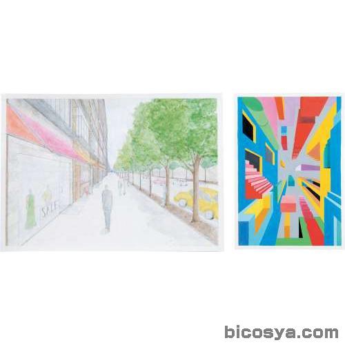 楽天市場 一点透視シートb3判 10枚組 あす楽対象 メール便不可 デザイン イラストペーパー 遠近法 方眼紙 パースペクティブ 学校教材の専門店 美工社