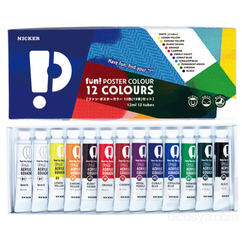 楽天市場】ニッカー絵具 ポスターカラー 24色セット PCT24 : アーク