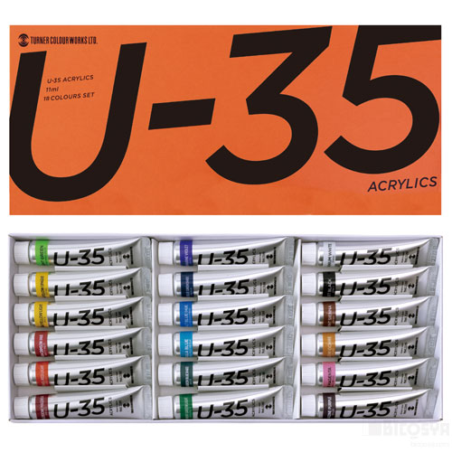 楽天市場】ターナー U-35アクリリックス（紙箱）11ml12色（絵具