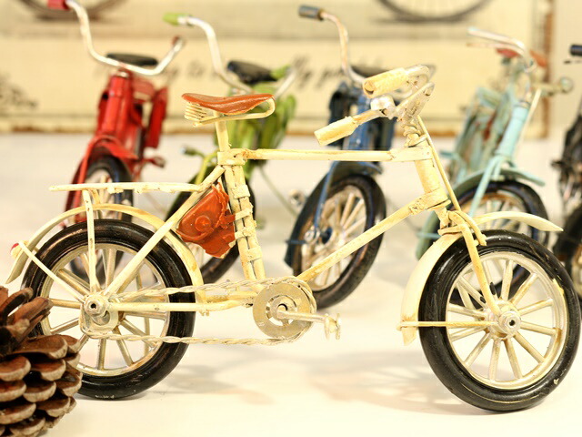 楽天市場】レトロ 自転車 ライトブルーnodebilb オブジェ