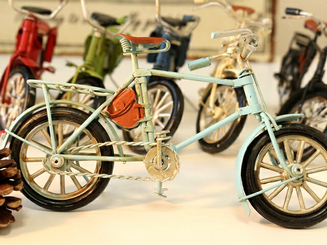 自転車　アンティーク　インテリア クラッシックシトロエン&自転車 2CV モデルカー アンティーク