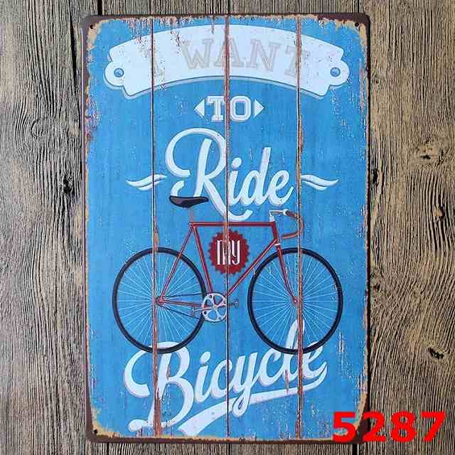 楽天市場】おしゃれ 自転車 アンティーク 壁掛け 自転車の絵