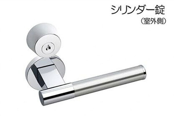 Shibutani(シブタニ) レバー No.42 丸座 CR(光沢クローム) シリンダー錠 (BS50) ILS42C-1CR 【メーカー直送商品】｜ビドーパル店