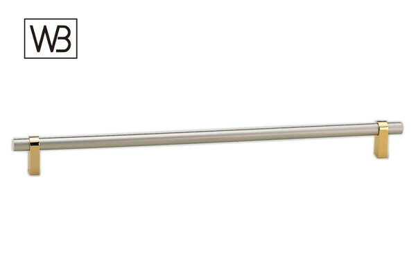 【10本入】 シロクマ HB-77 キャビネハンドル パールニッケル・純金 300mm(ピッチ300)|ビドーパル店