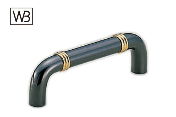 【10本入】 シロクマ HB-79 コンビハンドル 黒ニッケル・純金 200mm(ピッチ200)|ビドーパル店
