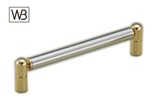 【20本入】 シロクマ HB-66 サクセスハンドル 鏡面・金 120mm(ピッチ120)