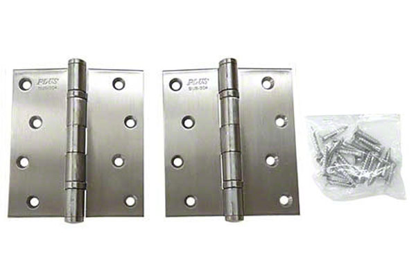 20枚入 Plus/check/Dial Dial ステンレス義星丁番(ボールベアリング入) ヘアーライン 2.5×102×89 (STB-8 HL)