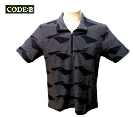 コードビー メンズ 春夏 ジップニット 半袖ニット 50 (LL) ~ 46 (M) サイズ グレー ジップポロ メンズ 紳士服 大きいサイズ 30代 40代 50代 60代 バラシ CODE-B
