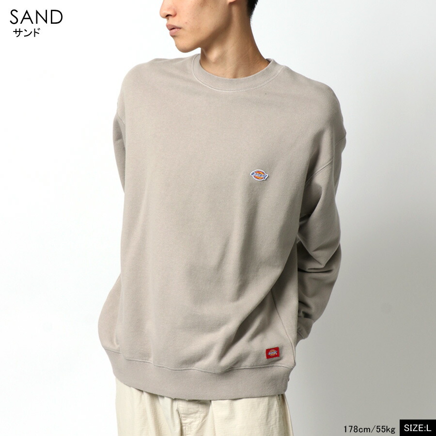 トレーナー メンズ 30代 40代 50代 Dickies L M Mru Xl おしゃれ かわいい アメカジ オシャレ カジュアル スウェット スエット ストリート ディッキーズ ブランド ワッペン ワンポイント 冬 刺繍 大人 春 白 秋 綿 綿100 裏毛 黒