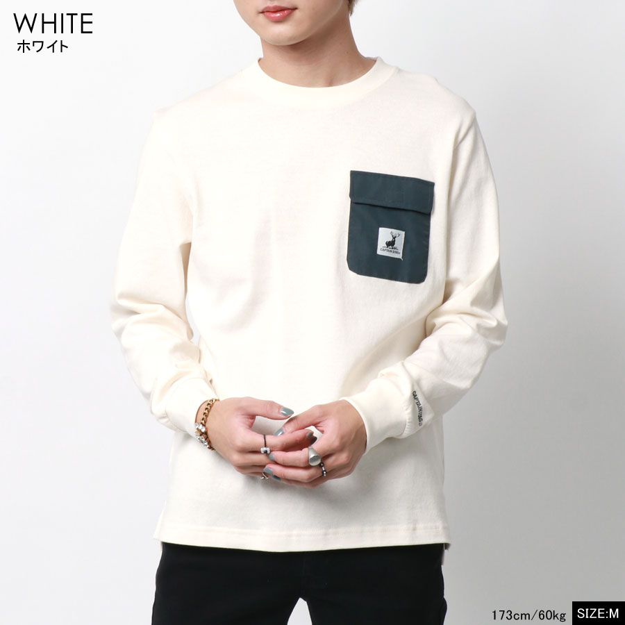 Sale 72 Off ロングtシャツ メンズ ブランド Captain Stag キャプテン スタッグ Tシャツ 無地 長袖 ポケット 付き Mru ロンティー ロンt ロング ティーシャツ ポケットtシャツ ポケットt ポケt アウトドア カジュアル 白 黒 M L Ll Xl 春 秋 冬
