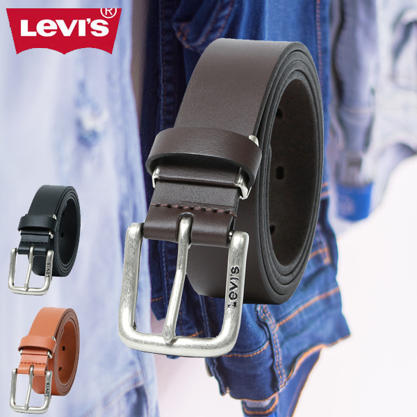 ベルト メンズ 本革 カジュアル Levi S Levis リーバイス 大きいサイズ ブランド ビジネス バックル レザー 牛革 帆型 無地 レザー ベルト 牛革ベルト 革ベルト ロゴ シンプル おしゃれ オシャレ 大人 黒 全長約109cm 30代 40代 50代 春 夏 秋 冬