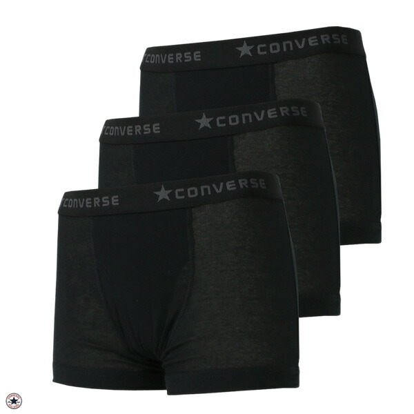 ボクサーパンツ メンズ セット Converse コンバース 前開き おしゃれ 3枚セット 下着 パンツ インナー アンダーウエア ブランド シンプル プレゼント オシャレ 大人 30代 40代 50代 春 夏 秋 冬 黒 M L Ll Xl 素敵な