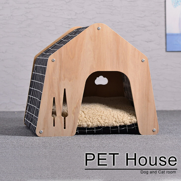 ペット用 家 小屋 ゲージ 小型犬 部屋 ハウス 猫 ペットハウス ベッド 木製 Mサイズ Dh 7 ｈｏｕｓｅ 犬 綿 ペット部屋