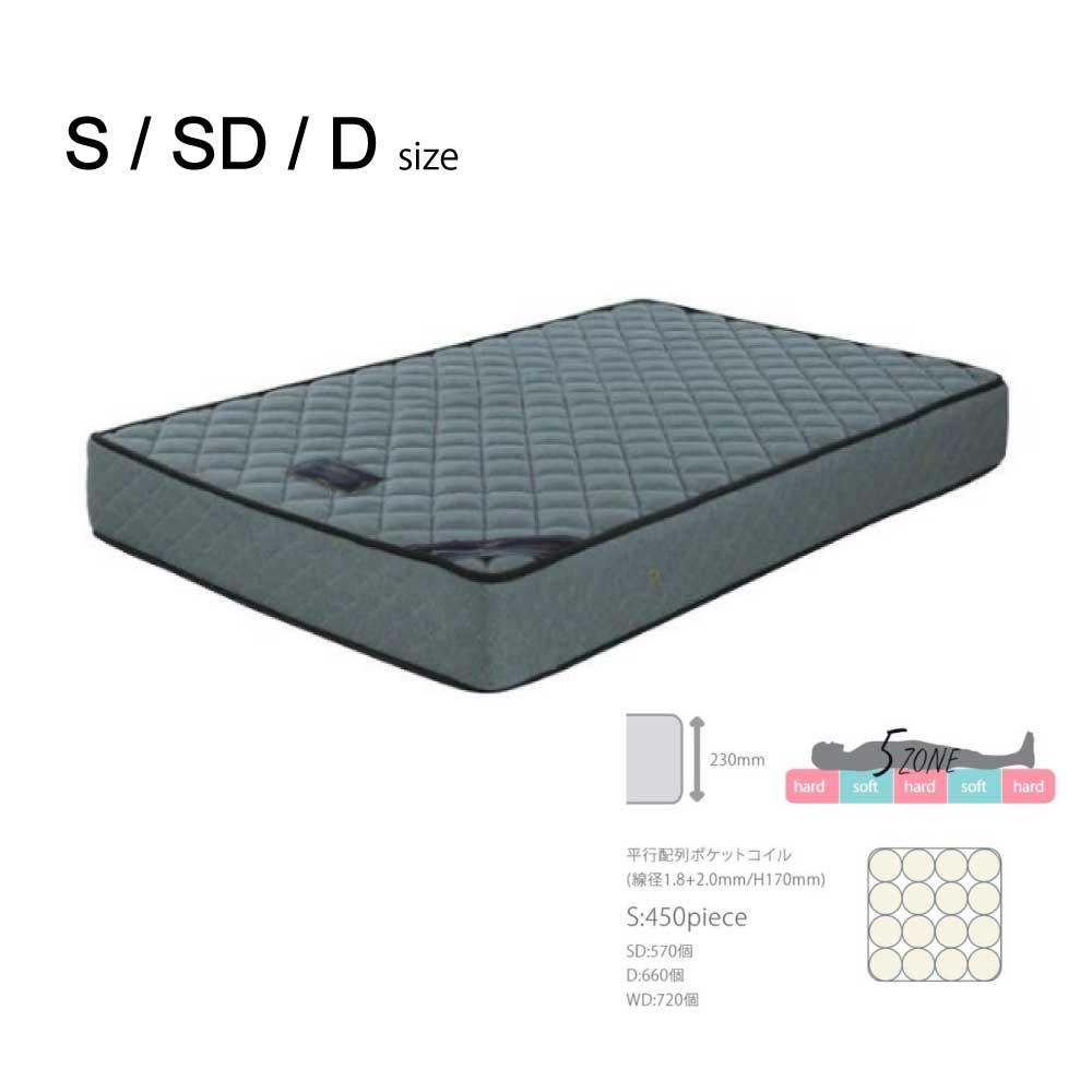 送料無料　ベッドマット　3サイズ対応　マットレス　寝具　シングル　セミダブル　ダブル　ポケットコイル　安い　人気　シンプル　おしゃれ　かわいい　かっこいい　高級　ソフトアンドハード