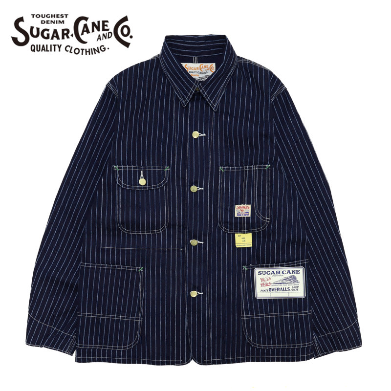 シュガーケーン SUGAR CANE/ジャケット/ WABASH STRIPE WORK COAT ウォバッシュ ストライプ ワーク コート/SC15658/メンズ【正規取扱】