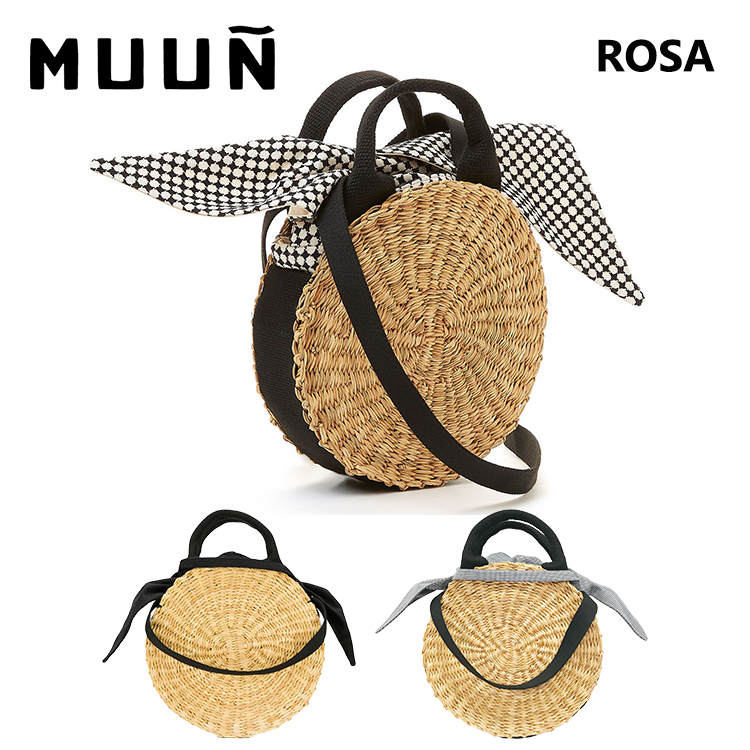 楽天市場】Muun ムーニュ SOPHIA 巾着付きかごバッグ 全3色