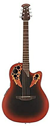 Ovation アコースティックギター レッドグラデーション Amazon | Ovation オベーション CS24-RR エレアコ, Ruby Red