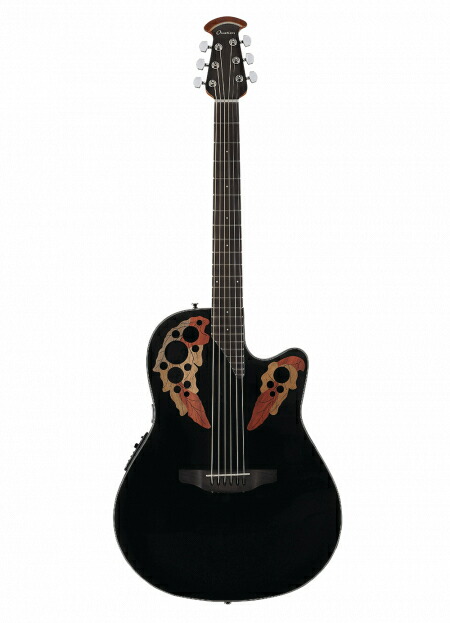 【10142】 Ovation オベーション エレアコ ブラック リーフホール Amazon | オベーション ギター アコースティックギター Ovation