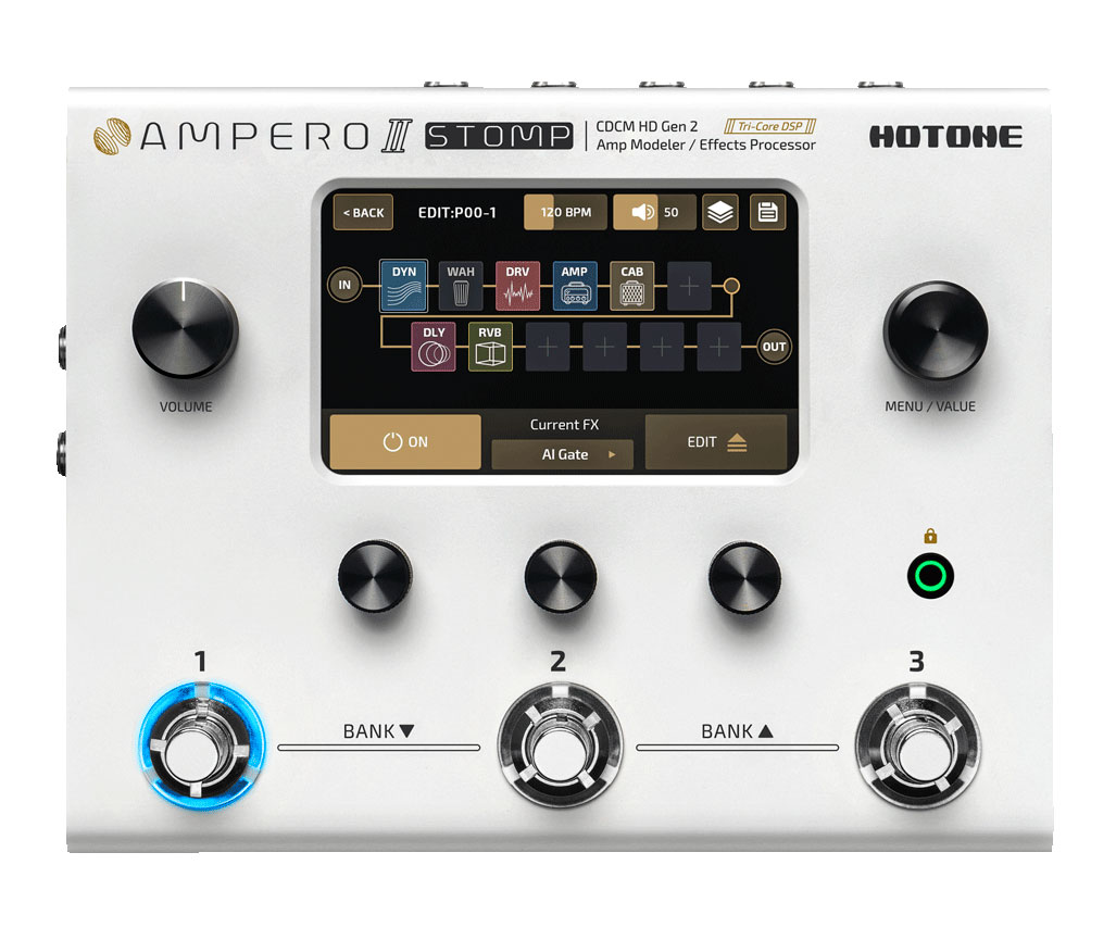 HOTONE Ampero Ⅱ stomp アンペロ2マルチエフェクター HOTONE | AMPERO Ⅱ STOMP | マルチ・エフェクター | 製品情報