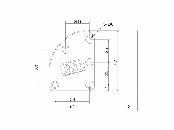 ESPCustomLabPartsT-5NECKSETPLATETITANNORMAL
