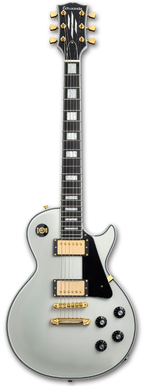 EDWARDS レスポールカスタム　ギター　ホワイト　ハードケース付き EDWARDS エドワーズ レスポール スペシャル ハードレリック LP