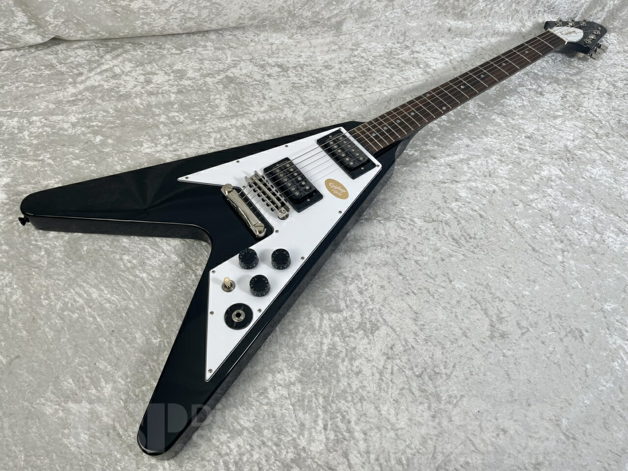 Epiphone V型 エレキギター ブラック Epiphone】【Ebony w/Black Parts】エピフォン『エレキギター