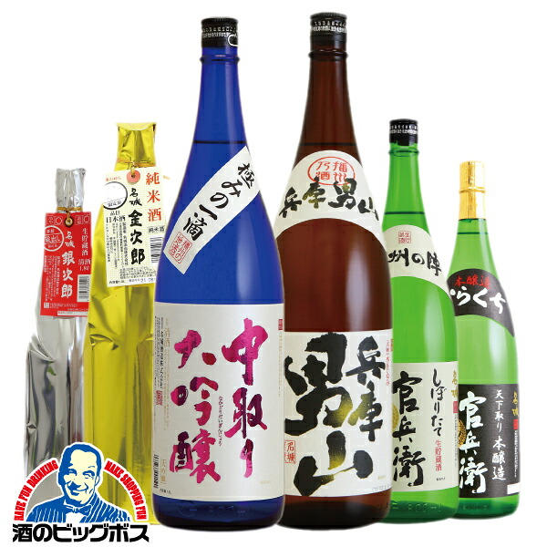 日本酒セット 一升瓶 1.8L 【本州のみ 送料無料】名城 最強6本飲み比べセット 1800ml&times;6本 名城酒造｜酒のビッグボス