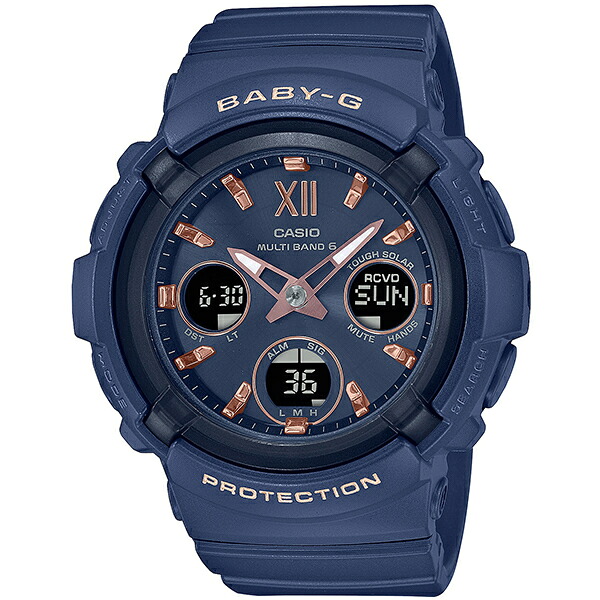国内定め事品 CASIO BABY-G カシオ もの言う花G 電磁波ソーラー マルチダンス楽隊6 くすみ系 米国海軍 レディースウオッチ BGA-2800-2AJF