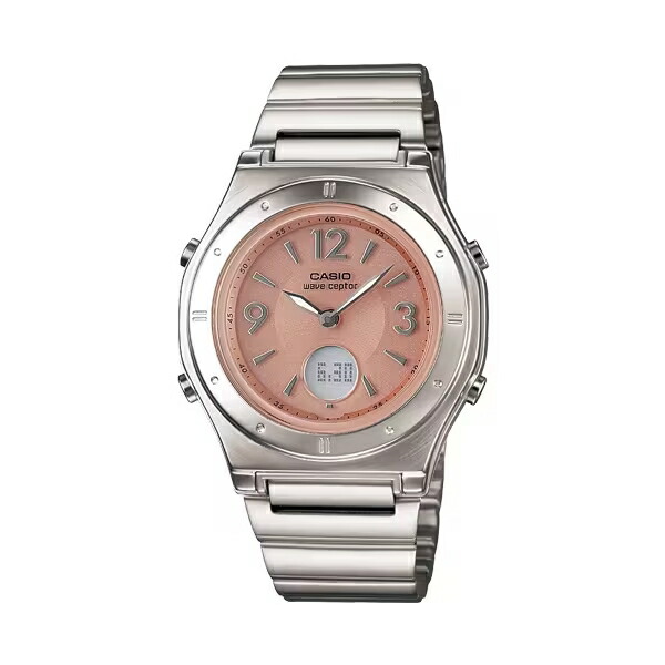 国内正規品 CASIO カシオ WAVE CEPTOR ウェーブセプター 電波ソーラー シルバー×ピンク レディース腕時計 LWA-M141D-4AJF