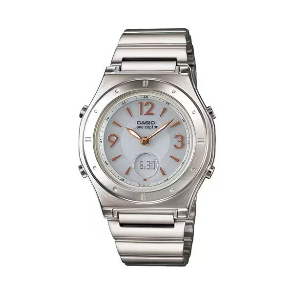 国内正規品 CASIO カシオ WAVE CEPTOR ウェーブセプター 電波ソーラー シルバー×ホワイト レディース腕時計 LWA-M141D-7AJF