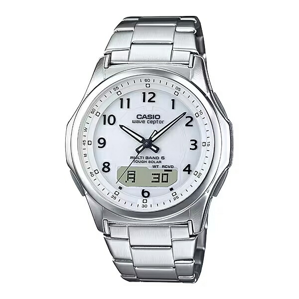 【ポイントバックCP】国内正規品 CASIO カシオ WAVE CEPTOR ウェーブセプター 電波ソーラー マルチバンド6 シルバー メンズ腕時計 WVA-M630D-7AJF