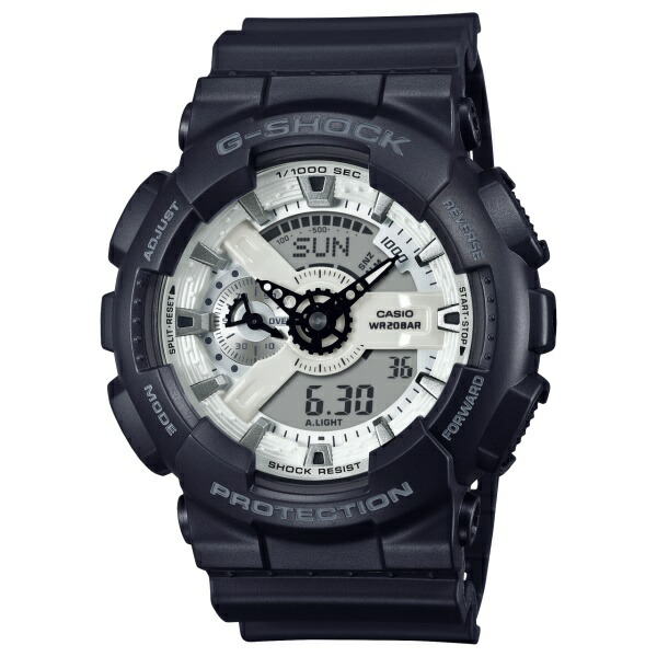 【エントリーで最大100％ポイントバックCP!!】国内正規品 CASIO G-SHOCK カシオ Gショック Black and brilliant white アナデジ 20気圧防水 メンズ腕時計 GA-110WD-1AJF｜BIG BOYS