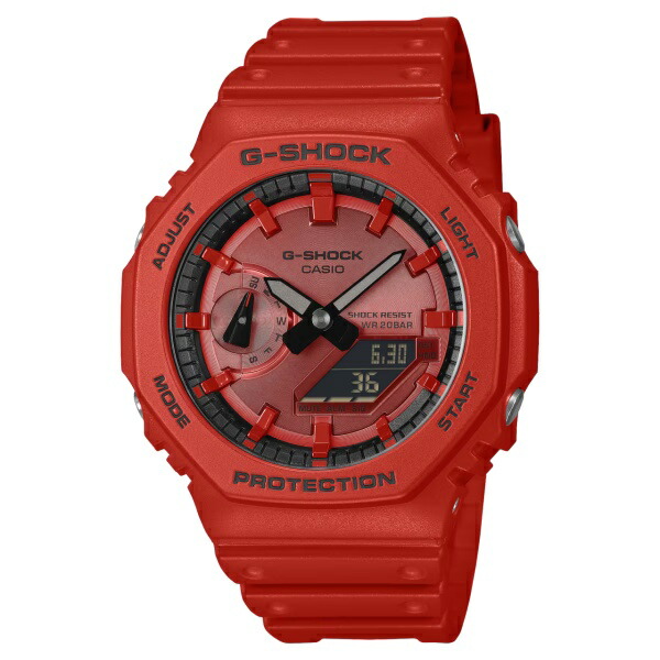 【ポイントバックCP】国内正規品 CASIO G-SHOCK カシオ Gショック ICONIC RED アナデジ ショックレジスト 20気圧防水 メンズ腕時計 GA-2100RRB-4AJF
