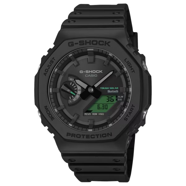 国内正規品 CASIO G-SHOCK カシオ Gショック BLACK AND ELECTRO GREEN アナデジ 20気圧防水 メンズ腕時計 GA-B2100BEG-1AJF