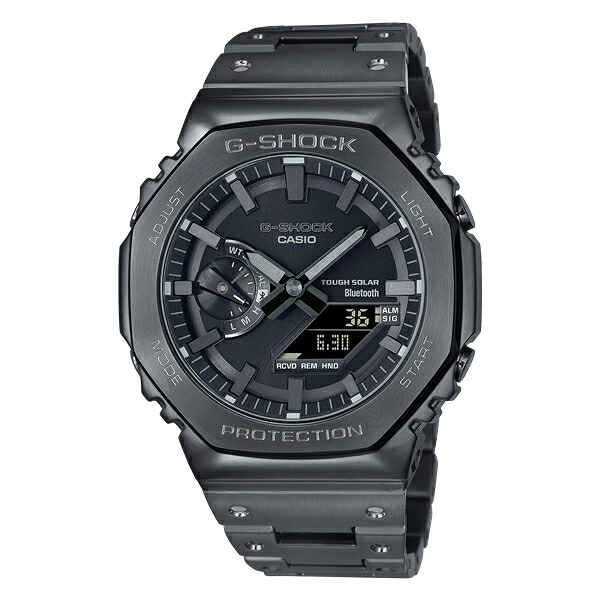 【ポイントバックCP】【ラッピング無料対象商品】国内正規品 CASIO G-SHOCK カシオ Gショック フルメタル アナデジ 八角形 Bluetooth ブラック メンズ腕時計 GM-B2100BD-1AJF 44,880円