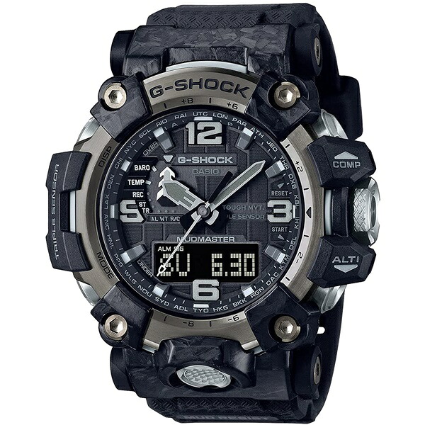【エントリーで最大100％ポイントバックCP!!】【ラッピング無料対象商品】国内正規品 CASIO G-SHOCK カシオ Gショック マッドマスター 電波ソーラー トリプルセンサー メンズ腕時計 GWG-2000-1A1JF｜BIG BOYS