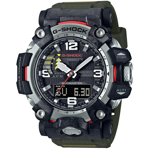 【ポイントバックCP】【ラッピング無料対象商品】国内正規品 CASIO G-SHOCK カシオ Gショック マッドマスター 電波ソーラー トリプルセンサー メンズ腕時計 GWG-2000-1A3JF