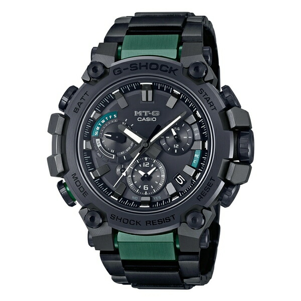 【ポイントバックCP】【ラッピング無料対象商品】国内正規品 CASIO G-SHOCK カシオ Gショック MT-G ワンプッシュ交換バンド ブラック×グリーン メンズ腕時計 MTG-B3000BD-1A2JF 70,180円