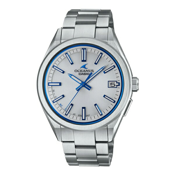 【10日まで!エントリーで尖んがり15倍】【ラッピング無料客体商いもの】国内置き目品 CASIO OCEANUS カシオ オシアナス Elegance Technology 3針青写真 移動性繋がり メンズウォッチ OCW-T200S-7AJF