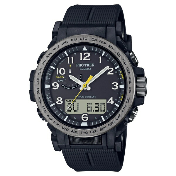 【10日まで!エントリーで尖んがり15倍】【ラッピング無料客体商いもの】国内定め事品 CASIO PRO TREK カシオ プロトレック バイオマスプラスチック ソフトウレタンバンド メンズウオッチ PRW-51Y-1JF