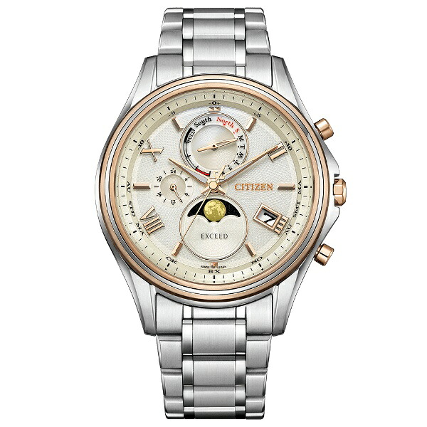 【エントリーで最大100％ポイントバックCP!!】【ラッピング無料対象商品】CITIZEN EXCEED シチズン エクシード ルナプログラム 月齢自動計算機能 月暈 エコドライブ 電波時計 メンズ腕時計 BY1026-65A｜BIG BOYS