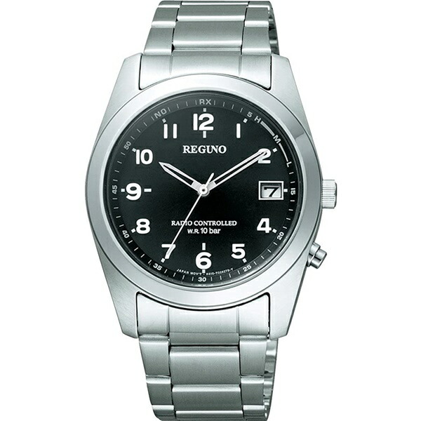 【ポイントバックCP】【ラッピング無料対象商品】CITIZEN REGUNO シチズン レグノ ソーラーテック 電波時計 ブラック メンズ腕時計 RS25-0481H