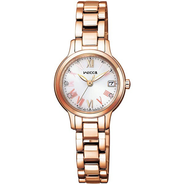 驚きの値段 Citizen Wicca シチズン ウィッカ 限定モデル ソーラーテック カレンダー付 ピンクゴールド レディース腕時計 Kh4 963 11 高知インター店 Erieshoresag Org